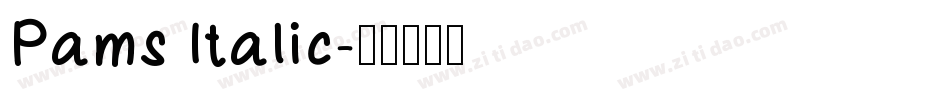Pams Italic字体转换